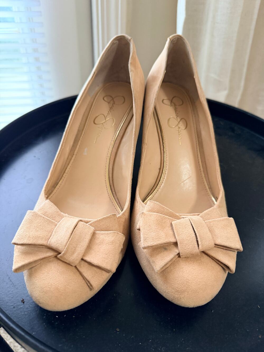 Jessica simpson wedge heels beige sheryl 9.5